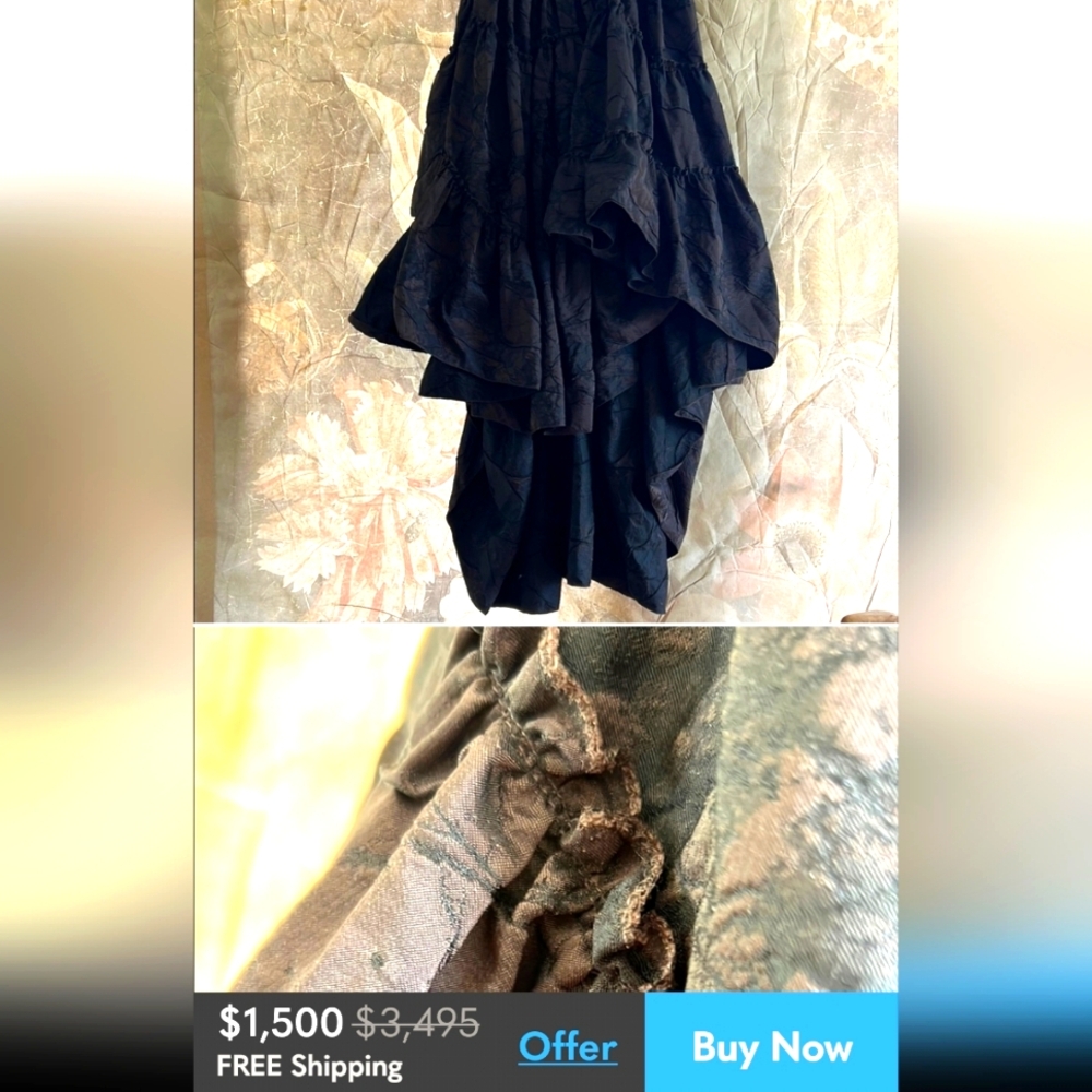 Gothic/Velvet BUSTLE SKIRT - Picture 9 of 14